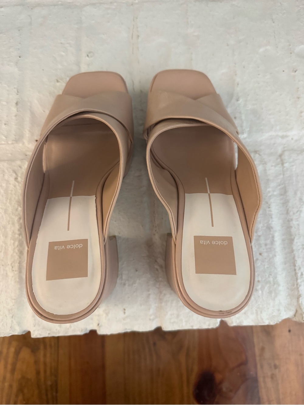 Dolce Vita Blush Square-Toe Slide Mules